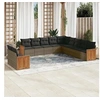 Image de Salon de jardin modulable resine tressee gris 11 pieces x 59 x 69 11 personnes