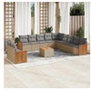 Image de Salon de jardin modulable resine tressee beige 12 pieces 62 x 59 x 69 cm 11 personnes