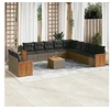 Image de Salon de jardin modulable rotin gris 12 pieces x 59 x 69 11 personnes