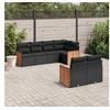 Image de Salon de Jardin avec Coussins 7 pcs, Canapés de Terrasse, Ensemble de Meubles de Patio, Mobilier d'Extérieur, Noir 3227819