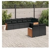 Image de Salon de Jardin avec Coussins 8 pcs, Canapés de Terrasse, Ensemble de Meubles de Patio, Mobilier d'Extérieur, Noir 3227826
