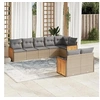 Image de Salon de Jardin avec Coussins 8 pcs, Canapés de Terrasse, Ensemble de Meubles de Patio, Mobilier d'Extérieur, Beige 3227830