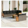 Image de Salon de Jardin avec Coussins 9 pcs, Canapés de Terrasse, Ensemble de Meubles de Patio, Mobilier d'Extérieur, Gris 3227838