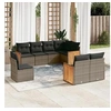 Image de Salon de Jardin avec Coussins 8 pcs, Canapés de Terrasse, Ensemble de Meubles de Patio, Mobilier d'Extérieur, Gris 3227845