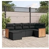 Image de Salon de Jardin avec Coussins 6 pcs, Canapés de Terrasse, Ensemble de Meubles de Patio, Mobilier d'Extérieur, Noir 3227854
