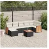 Image de Salon de Jardin avec Coussins 8 pcs, Canapés de Terrasse, Ensemble de Meubles de Patio, Mobilier d'Extérieur, Noir 3227876