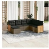 Image de Salon de Jardin avec Coussins 7 pcs, Canapés de Terrasse, Ensemble de Meubles de Patio, Mobilier d'Extérieur, Gris 3227887