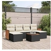 Image de Salon de Jardin avec Coussins 7 pcs, Canapés de Terrasse, Ensemble de Meubles de Patio, Mobilier d'Extérieur, Noir 3227904