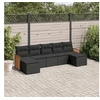 Image de Salon de Jardin avec Coussins 7 pcs, Canapés de Terrasse, Ensemble de Meubles de Patio, Mobilier d'Extérieur, Noir 3227910