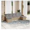 Image de Salon de Jardin avec Coussins 7 pcs, Canapés de Terrasse, Ensemble de Meubles de Patio, Mobilier d'Extérieur, Beige 3227914