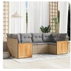 Image de Salon de Jardin avec Coussins 6 pcs, Canapés de Terrasse, Ensemble de Meubles de Patio, Mobilier d'Extérieur, Beige 3227942