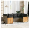 Image de Salon de Jardin avec Coussins 6 pcs, Canapés de Terrasse, Ensemble de Meubles de Patio, Mobilier d'Extérieur, Gris 3227943