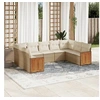 Image de Salon de Jardin avec Coussins 9 pcs, Canapés de Terrasse, Ensemble de Meubles de Patio, Mobilier d'Extérieur, Gris 3227957