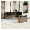 Image de Salon de Jardin avec Coussins 9 pcs, Canapés de Terrasse, Ensemble de Meubles de Patio, Mobilier d'Extérieur, Gris 3227971