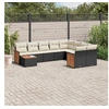 Image de Salon de Jardin avec Coussins 10 pcs, Canapés de Terrasse, Ensemble de Meubles de Patio, Mobilier d'Extérieur, Noir 3227995