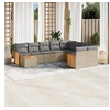 Image de Salon de jardin modulable resine tressee beige 10 pieces 62 x 62 x 69 cm 9 personnes
