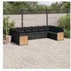 Image de Salon de Jardin avec Coussins 10 pcs, Canapés de Terrasse, Ensemble de Meubles de Patio, Mobilier d'Extérieur, Noir 3228001