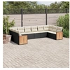 Image de Salon de Jardin avec Coussins 10 pcs, Canapés de Terrasse, Ensemble de Meubles de Patio, Mobilier d'Extérieur, Noir 3228002