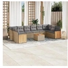 Image de Salon de jardin modulable rotin 12 personnes 11 pieces