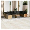 Image de Salon de Jardin avec Coussins 11 pcs, Canapés de Terrasse, Ensemble de Meubles de Patio, Mobilier d'Extérieur, Gris 3228013