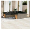 Image de Salon de Jardin avec Coussins 10 pcs, Canapés de Terrasse, Ensemble de Meubles de Patio, Mobilier d'Extérieur, Gris 3228020