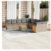 Image de Salon de jardin modulable resine tressee 11 pieces beige 62 x 59 x 69 cm 12 personnes
