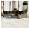 Image de Salon de Jardin avec Coussins 11 pcs, Canapés de Terrasse, Ensemble de Meubles de Patio, Mobilier d'Extérieur, Gris 3228041