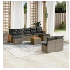 Image de Salon de Jardin avec Coussins 10 pcs, Canapés de Terrasse, Ensemble de Meubles de Patio, Mobilier d'Extérieur, Gris 3228062