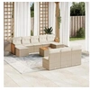 Image de Salon de jardin modulable 11 pieces 10 personnes resine tressee 62 x 59 x 69 cm beige