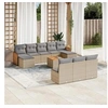 Image de Salon de jardin modulable resine tressee beige 11 pieces x 59 x 69 10 personnes
