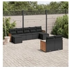 Image de Salon de Jardin avec Coussins 9 pcs, Canapés de Terrasse, Ensemble de Meubles de Patio, Mobilier d'Extérieur, Noir 3228078