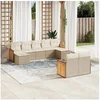 Image de Salon de jardin modulable rotin beige 9 pieces x 59 x 69 9 personnes