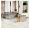 Image de Salon de Jardin avec Coussins 9 pcs, Canapés de Terrasse, Ensemble de Meubles de Patio, Mobilier d'Extérieur, Beige 3228082