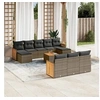 Image de Salon de jardin modulable rotin gris 11 pieces x 59 x 69 10 personnes