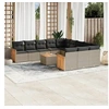 Image de Salon de Jardin avec Coussins 12 pcs, Canapés de Terrasse, Ensemble de Meubles de Patio, Mobilier d'Extérieur, Gris 3228118