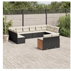 Image de Salon de jardin modulable resine tressee noir 12 pieces x 59 x 69 12 personnes