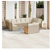 Image de Salon de Jardin avec Coussins 12 pcs, Canapés de Terrasse, Ensemble de Meubles de Patio, Mobilier d'Extérieur, Beige 3228123