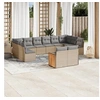 Image de Salon de Jardin avec Coussins 12 pcs, Canapés de Terrasse, Ensemble de Meubles de Patio, Mobilier d'Extérieur, Beige 3228124