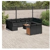 Image de Salon de Jardin avec Coussins 13 pcs, Canapés de Terrasse, Ensemble de Meubles de Patio, Mobilier d'Extérieur, Noir 3228127