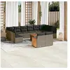 Image de Salon de jardin modulable rotin gris 13 pieces x 59 x 69 12 personnes