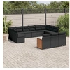 Image de Salon de jardin modulable resine tressee noir 13 pieces x 59 x 69