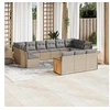 Image de Salon de jardin modulable resine tressee beige 13 pieces x 59 x 69