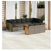 Image de Salon de jardin modulable resine tressee gris 14 pieces x 59 x 69