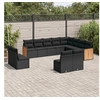 Image de Salon de Jardin avec Coussins 12 pcs, Canapés de Terrasse, Ensemble de Meubles de Patio, Mobilier d'Extérieur, Noir 3228148