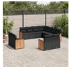 Image de Salon de jardin modulable resine tressee noir 11 pieces x 59 x 69 11 personnes