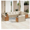 Image de Salon de jardin modulable 12 personnes beige 12 pieces 62 x 55 x 69 cm resine tressee
