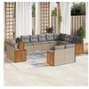 Image de Salon de Jardin avec Coussins 12 pcs, Canapés de Terrasse, Ensemble de Meubles de Patio, Mobilier d'Extérieur, Beige 3228194