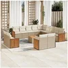 Image de Salon de jardin modulable beige 14 pieces rotin 62 x 59 x 69 cm