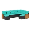 Image de Salon de jardin modulable GENERIQUE - Lot de 9 pieces - Resine tressee - 62 x 55 x 69 cm