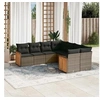 Image de Salon de Jardin avec Coussins 8 pcs, Canapés de Terrasse, Ensemble de Meubles de Patio, Mobilier d'Extérieur, Gris 3228237